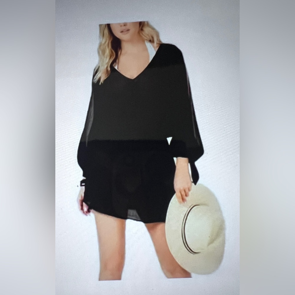 Soluna Swim cover up. Size L  Never worn. Black